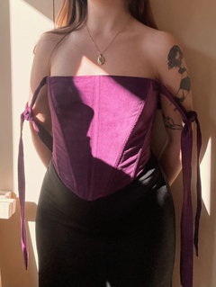 Corset CISNE ♡ Velvet violeta - tienda online