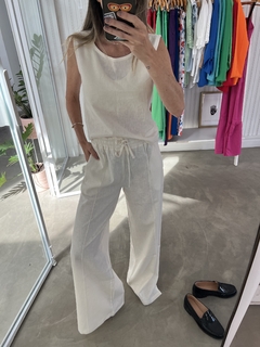 Pantalon Vicky blanco - comprar online