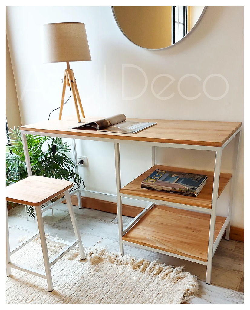 escritorio industrial/ escritorio/ escritorio madera y hierro