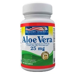 Aloe Vera 25mg x100 Capsulas Healthy America