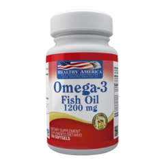 Omega 3 Fish Oil 1200mg 100 Cápsulas Healthy America