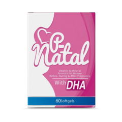 P-Natal con DHA Vitaminas para el Embarazo 60 Softgels