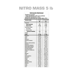 Nitro Mass Proteina 5 Libras Gmn - NATURAL STORE