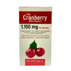 Utis Cranberry 1100mg con Vitamina C 60 Cápsulas Healthy America