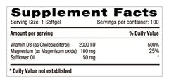 Vitamina D3 plus Magnesio x100 Softgels Natural Systems - comprar online
