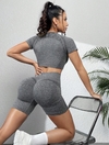 CONJUNTO SEAMLESS DEPORTIVO GRIS CORTO