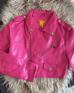 CAMPERA IMPORTADA FUCSIA ECOCUERO