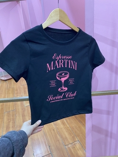 CROP TOP MARTINI NEGRO - comprar online