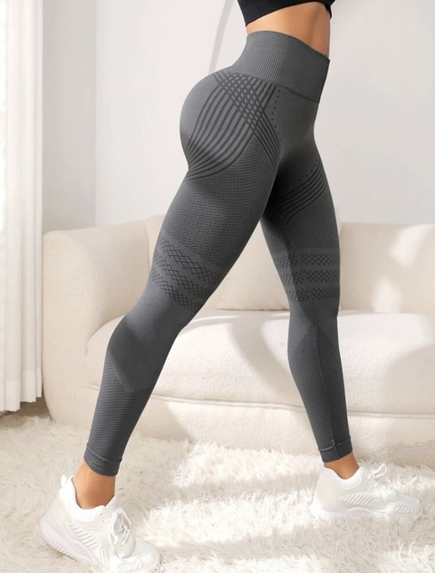 CALZA PUSH UP SEAMLESS GRIS