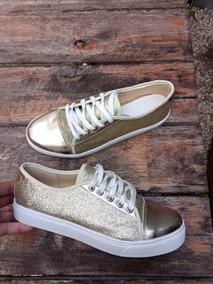 ZAPATILLAS GLITTER DORADO