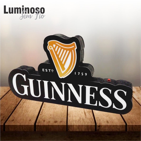 Luminoso Guinness a Pilha