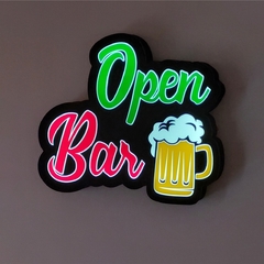 Luminoso Open Bar a Pilha