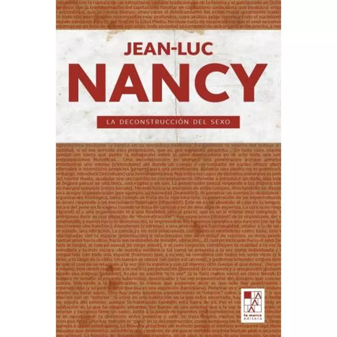 LA DECONSTRUCCIÓN DEL SEXO - JEAN-LUC NANCY - LA MARCA EDITORA