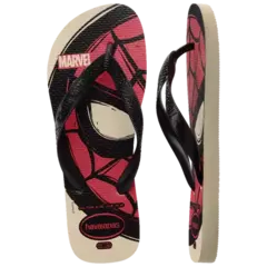 OJOTAS HAVAIANAS TOP MARVEL LOGOMANIA - SPIDERMAN BEIGE - comprar online