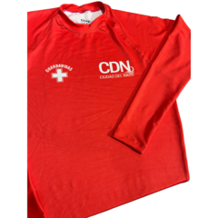 REMERA UV CDN - GUARDAVIDAS - ROJO