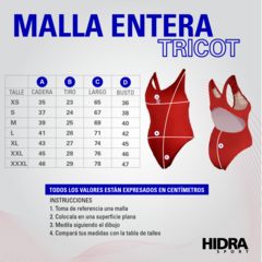 MALLA ENTRIZA HIDRASPORT MUJER - CLASICA ROJA TRICOT en internet