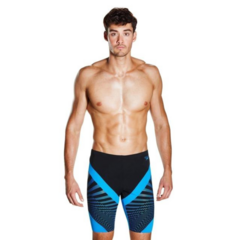 SPEEDO JAMMER CHEVRON SPLICE HOMBRE ENDURANCE+ NEGRO AZUL (558)