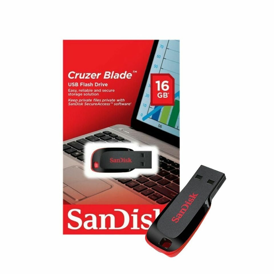 PenDrive 16GB USB 2.0 SanDisk Cruzer Blade