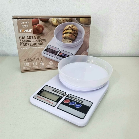 BALANZA DIGITAL DE COCINA CON BOWL 10KG BLZ-5205