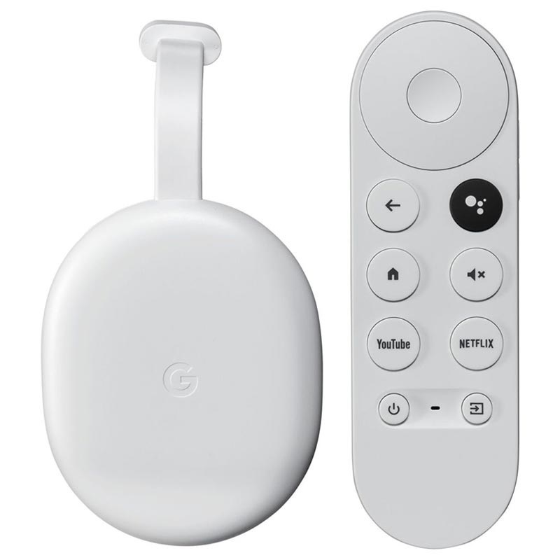 Reproductor multimedia  Google Chromecast con Google TV 4K, Mando de  control por voz, Amanecer (Rojo)