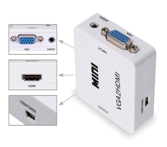 Conversor Convertidor De VGA Audio A HDMI Pronext