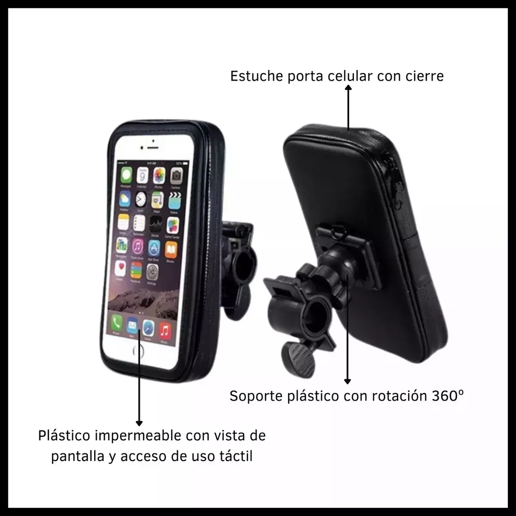 Soporte Base Porta Celular Bicicleta Moto Universal 6 PuLG