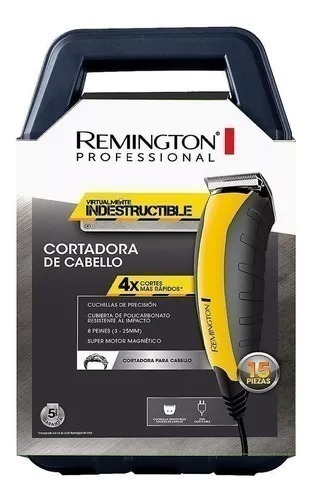 CORTADORA DE PELO CON CABLE 15 PIEZAS REMINGTON VIRTUALLY INDESTRUCTIB