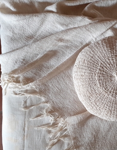 Manta de algodón tramado tejida en telar - tienda online