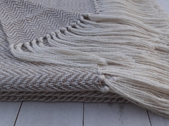 Manta de lana de llama tejida en telar motivo espigado - comprar online
