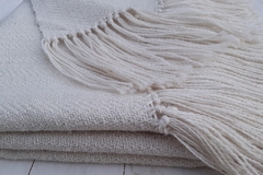 Manta de lana de llama tejida en telar motivo espigado - ulala