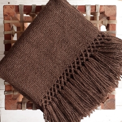 Manta de lana de llama tejida en telar
