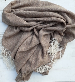 Manta de lana y algodón liviana tejida en telar - ulala