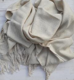 Manta de lana y algodón liviana tejida en telar - comprar online