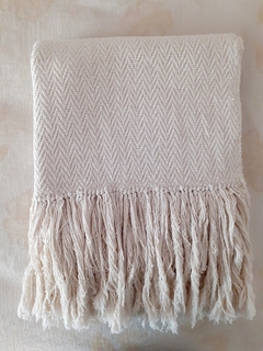 Manta de algodón tejida en telar motivo espigado en internet