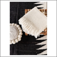 Manta de lana de llama tejida en telar 210x60 cm - comprar online