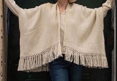 Poncho chaleco color natural - comprar online