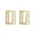 Aros clip cuadrado cubic plata 925 gold