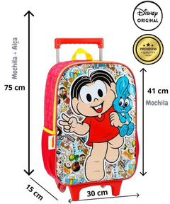 Mochila de Rodinhas Infantil Turma da Mônica Vermelho IC39302MN - Luxcel 2024 na internet