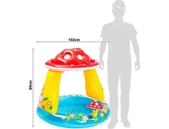 Piscina Infantil Inflável Com Cobertura Cogumelo Divertido 45 litros - Intex - DecorToys Presentes & Brinquedos