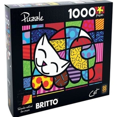 Quebra-cabeça Puzzle P1000 peças Romero Britto - Cat Grow