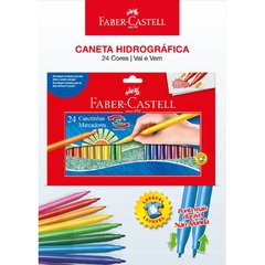 Caneta Hidrográfica 24 Cores Vai e Vem - Faber-Castell na internet