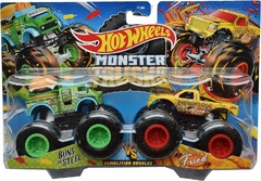 Hot Wheels Monster Trucks Buns of Steel VS All Fried Up HLT64 - Mattel