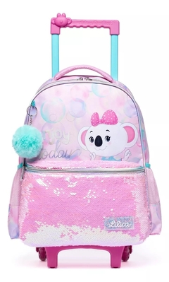 Mochila com Rodinhas Lilica Bubbles - Pacific