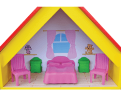 Imagem do Casinha de Bonecas em Madeira Yellow House - Brinquedos Junges