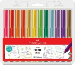 Caneta Fine Pen Colors Edição Especial 12 cores - Faber Castell
