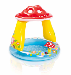 Piscina Infantil Inflável Com Cobertura Cogumelo Divertido 45 litros - Intex