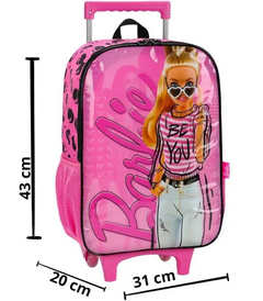 Mochila de Rodinhas Infantil Barbie Rosa IC39102BBRS - Luxcel 2024 - comprar online
