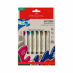 Marcadores MultiMark Multisuperfície 6 Cores Metálicas Faber Castell