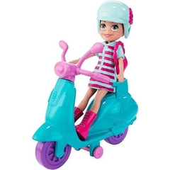 Polly Pocket Aventuras Sobre Rodas Lila e Moto Mattel