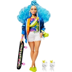 Barbie EXTRA Cabelo AZUL com Acessorios Mattel GRN27 - comprar online